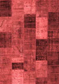 Patchwork Red Transitional Rug, tr1862red