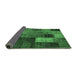 Sideview of Patchwork Emerald Green Transitional Rug, tr1862emgrn