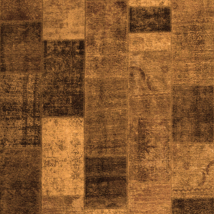 Serging Thickness of Machine Washable Patchwork Orange Transitional Area Rugs, wshtr1862org