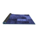 Sideview of Patchwork Blue Transitional Rug, tr1862blu