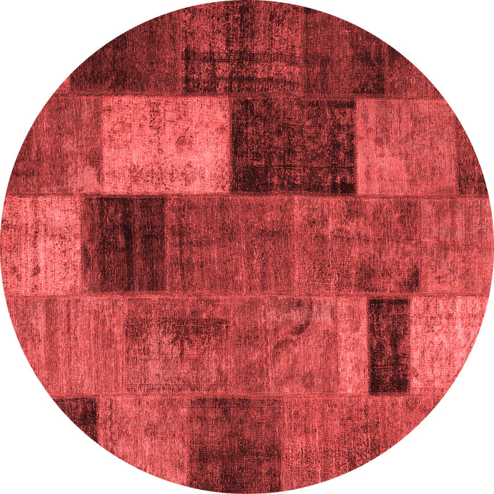 Machine Washable Patchwork Red Transitional Rug, wshtr1862red