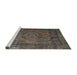 Sideview of Machine Washable Traditional Mocha Brown Rug, wshtr1863