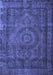 Machine Washable Persian Blue Traditional Rug, wshtr1863blu