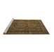 Sideview of Machine Washable Persian Brown Traditional Rug, wshtr1863brn