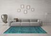 Machine Washable Persian Light Blue Traditional Rug in a Living Room, wshtr1863lblu