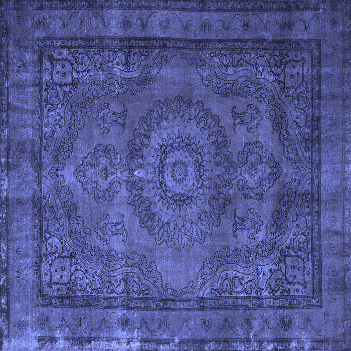 Square Persian Blue Traditional Rug, tr1863blu