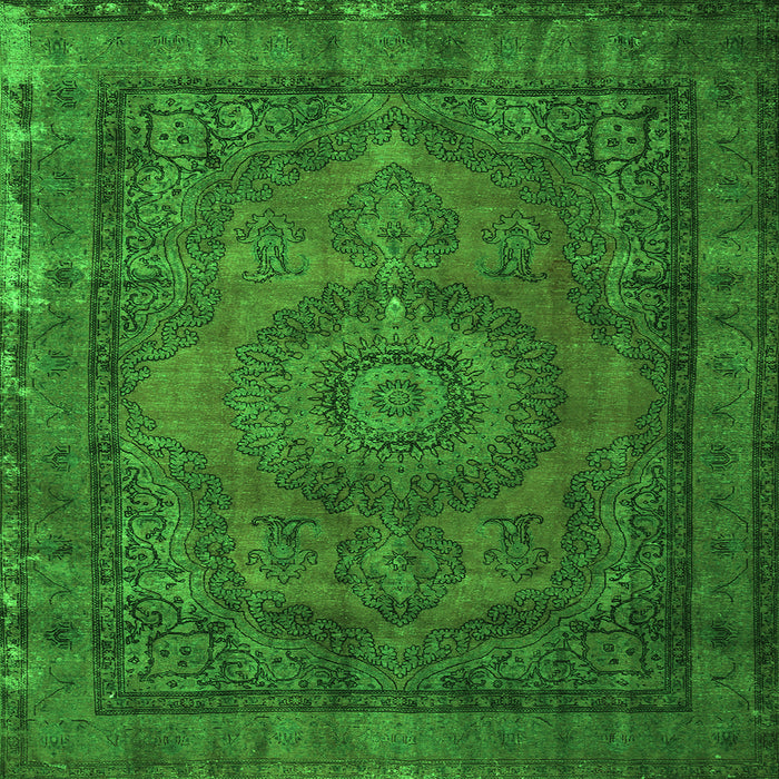 Serging Thickness of Persian Green Traditional Rug, tr1863grn