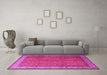 Machine Washable Persian Pink Traditional Rug in a Living Room, wshtr1864pnk