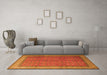 Machine Washable Persian Orange Traditional Area Rugs in a Living Room, wshtr1864org