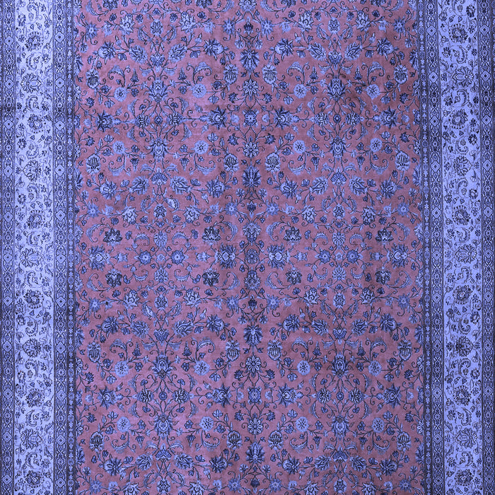 Machine Washable Persian Blue Traditional Rug, wshtr1864blu