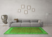 Machine Washable Persian Green Traditional Area Rugs in a Living Room,, wshtr1864grn