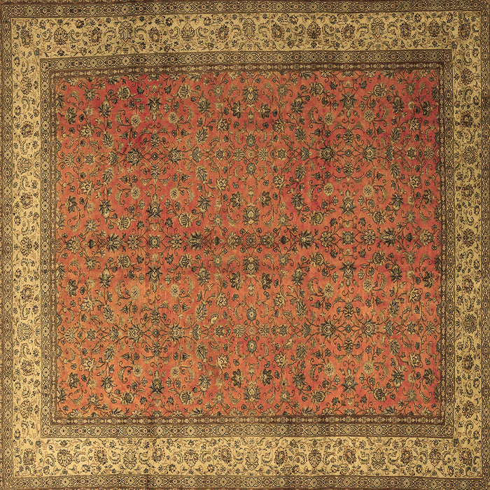 Square Persian Brown Traditional Rug, tr1864brn