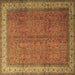 Square Persian Brown Traditional Rug, tr1864brn