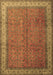 Machine Washable Persian Brown Traditional Rug, wshtr1864brn