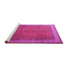 Sideview of Machine Washable Persian Pink Traditional Rug, wshtr1864pnk