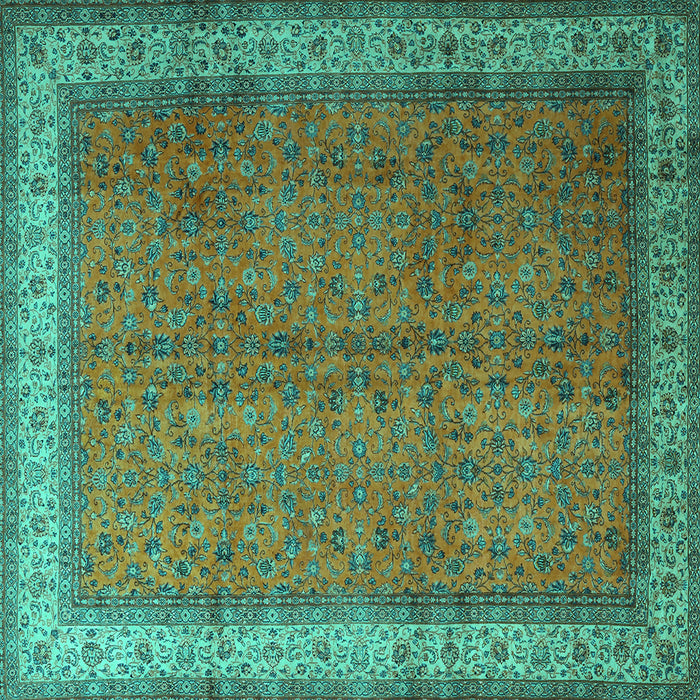 Square Persian Turquoise Traditional Rug, tr1864turq