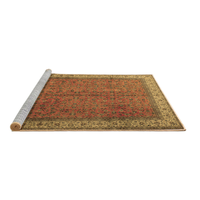 Sideview of Machine Washable Persian Brown Traditional Rug, wshtr1864brn