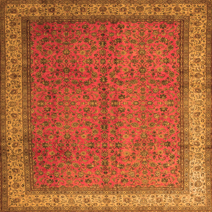 Serging Thickness of Persian Orange Traditional Rug, tr1864org