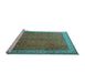 Sideview of Machine Washable Persian Light Blue Traditional Rug, wshtr1864lblu