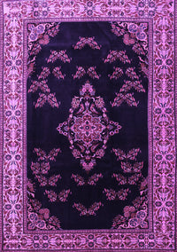 Medallion Purple Traditional Rug, tr1865pur