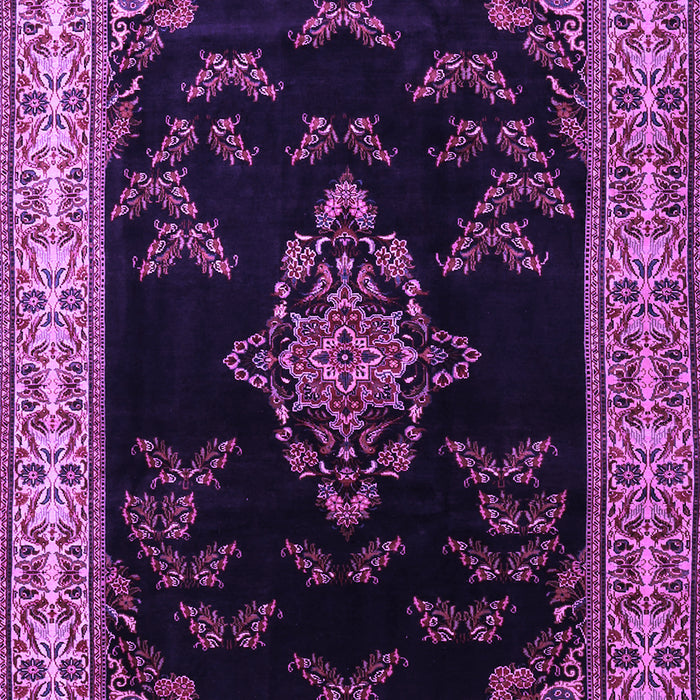 Medallion Purple Traditional Rug, tr1865pur