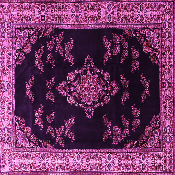 Square Medallion Pink Traditional Rug, tr1865pnk