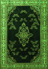 Medallion Green Traditional Rug, tr1865grn