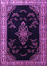 Machine Washable Medallion Purple Traditional Area Rugs, wshtr1865pur