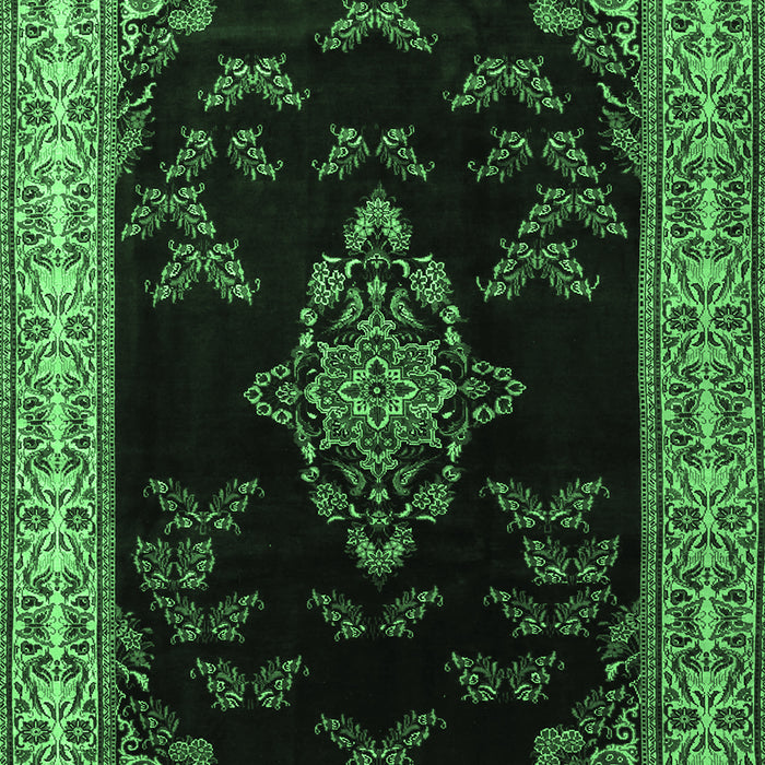 Medallion Emerald Green Traditional Rug, tr1865emgrn