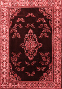 Medallion Red Traditional Rug, tr1865red