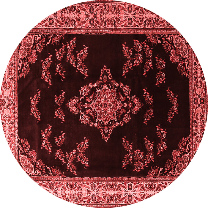 Machine Washable Medallion Red Traditional Rug, wshtr1865red