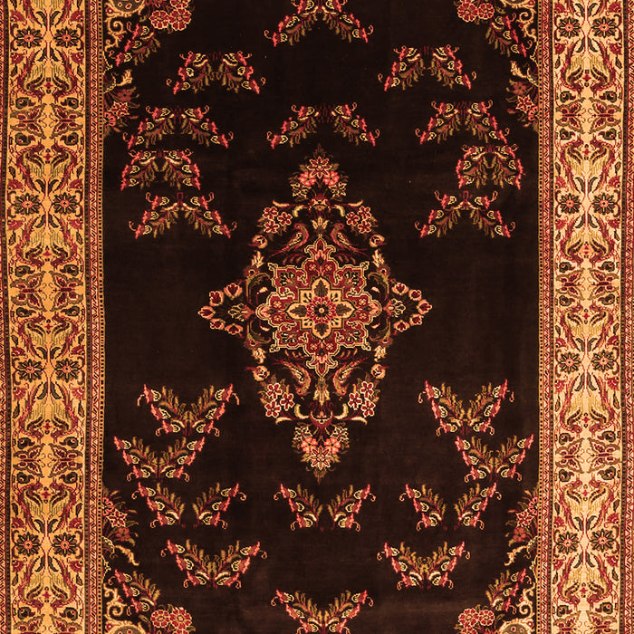Medallion Orange Traditional Rug, tr1865org