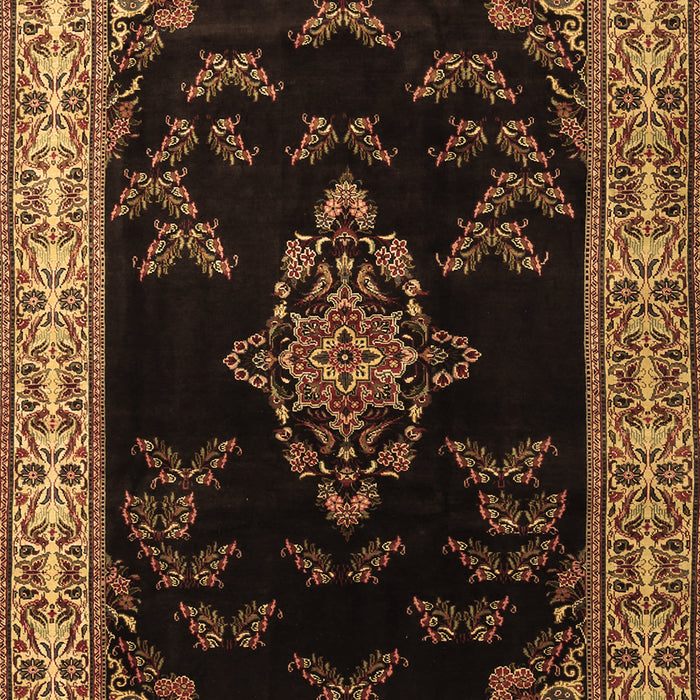 Medallion Brown Traditional Rug, tr1865brn