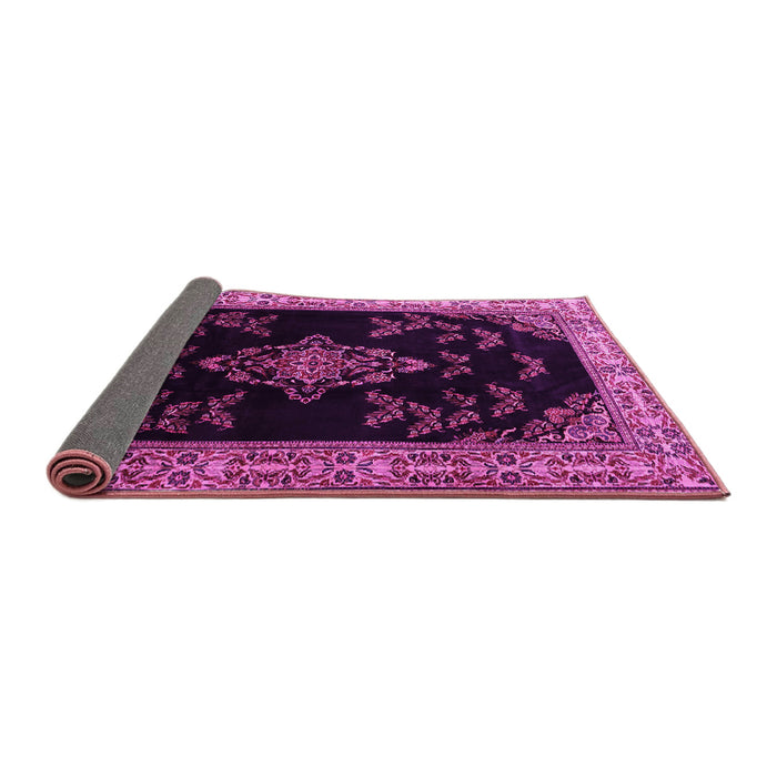 Sideview of Medallion Pink Traditional Rug, tr1865pnk
