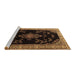 Sideview of Machine Washable Medallion Brown Traditional Rug, wshtr1865brn