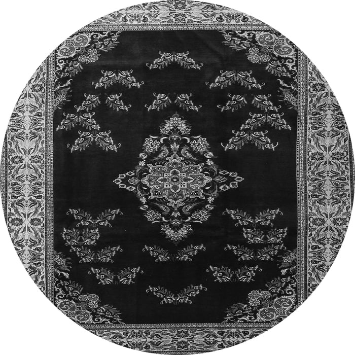 Square Medallion Gray Traditional Rug, tr1865gry