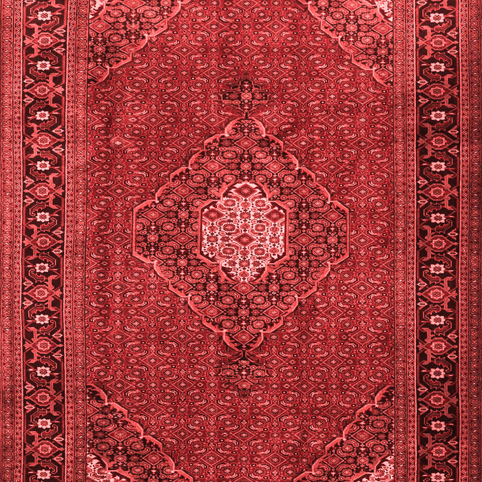 Machine Washable Medallion Red Traditional Rug, wshtr1866red