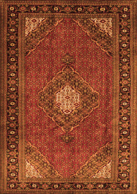 Medallion Orange Traditional Rug, tr1866org