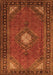 Medallion Orange Traditional Rug, tr1866org