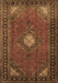 Medallion Brown Traditional Rug, tr1866brn