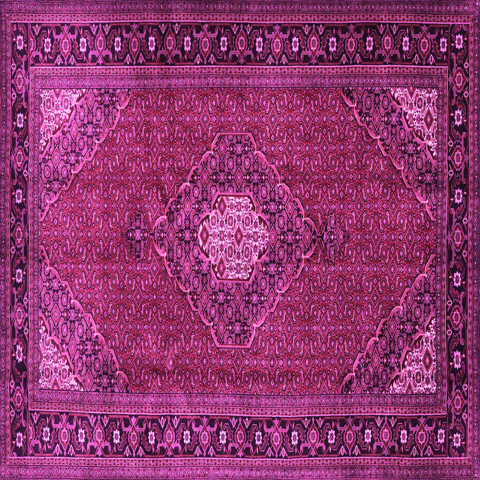 Square Medallion Pink Traditional Rug, tr1866pnk