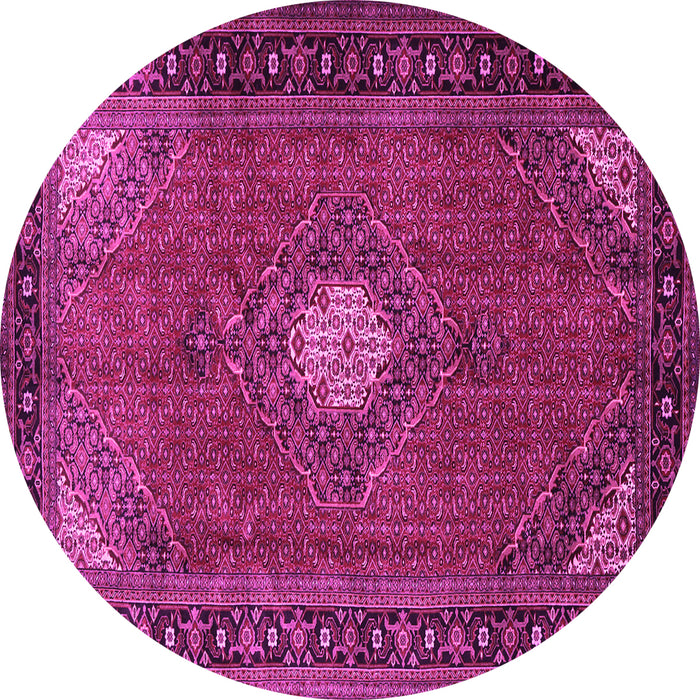 Round Medallion Pink Traditional Rug, tr1866pnk