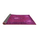 Sideview of Medallion Pink Traditional Rug, tr1866pnk