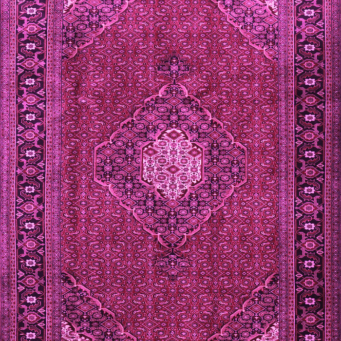 Machine Washable Medallion Pink Traditional Rug, wshtr1866pnk