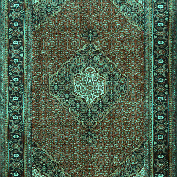 Medallion Turquoise Traditional Rug, tr1866turq