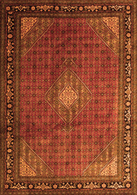 Medallion Orange Traditional Rug, tr1867org