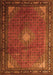 Medallion Orange Traditional Rug, tr1867org