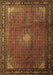 Medallion Brown Traditional Rug, tr1867brn