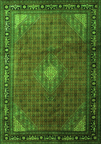 Medallion Green Traditional Rug, tr1867grn