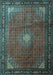 Medallion Light Blue Traditional Rug, tr1867lblu